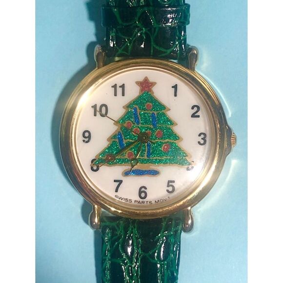 Christmas Tree Watch ,new battery, VG pre-owned condition - Picture 1 of 5
